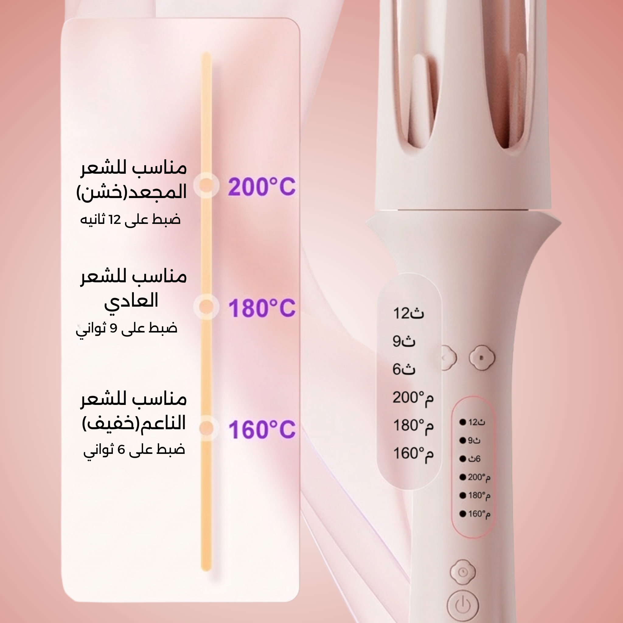 لين™- جهاز تمويج ألشعر